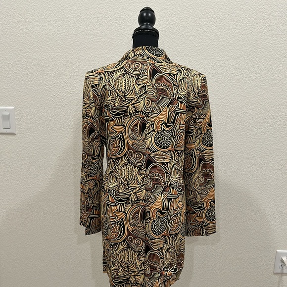 African print long blazer - Picture 3 of 5